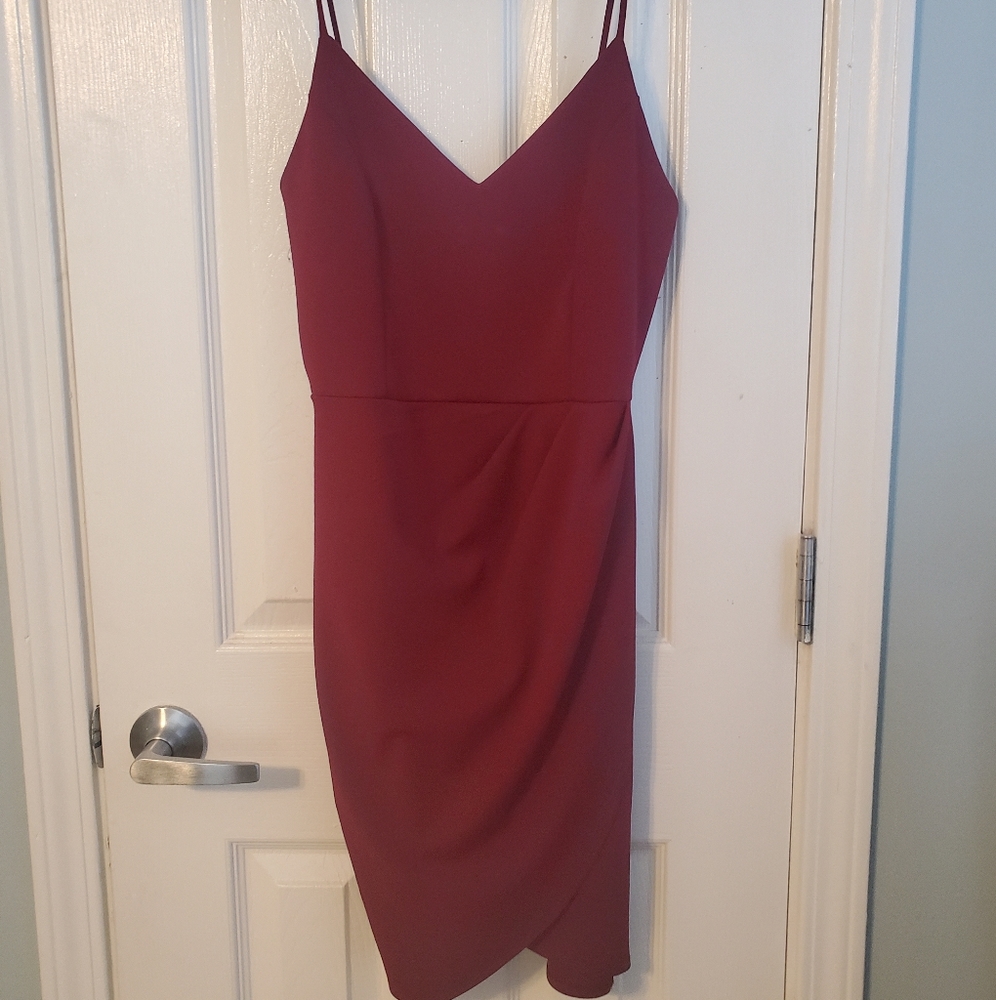 Wine red dress